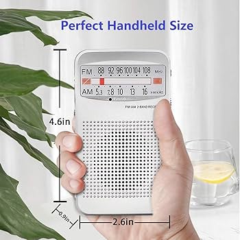 クリスタルラジオAM.FM WINTECH AM/FMポータブルラジオ KMR-62 シルバー : PCあきんど